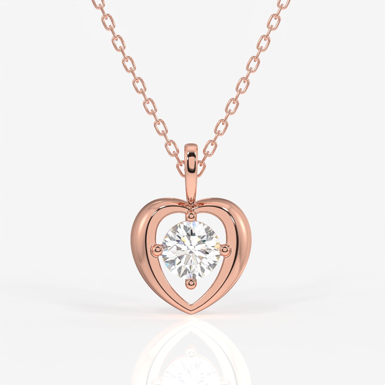 Round Cut Moissanite Diamond Fashion Sterling Silver Pendant