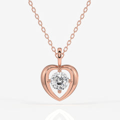 Portuguese Cut Moissanite Diamond Fashion Sterling Silver Pendant