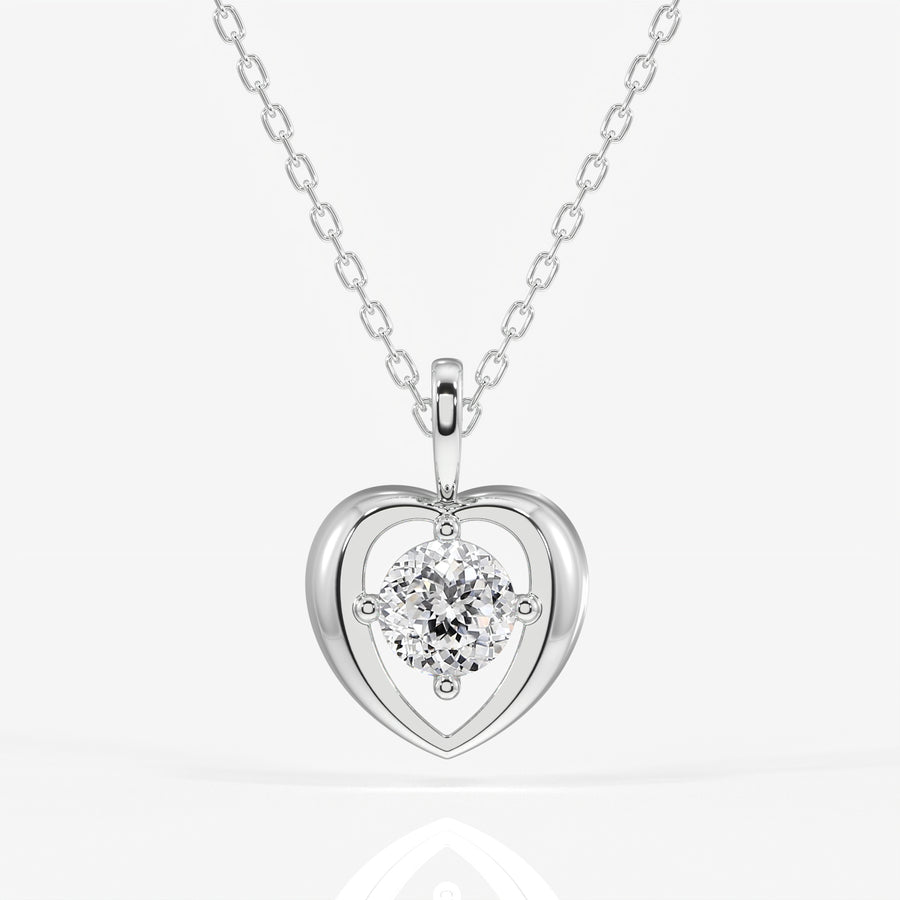 Portuguese Cut Moissanite Diamond Fashion 18k Gold Pendant