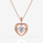 Portuguese Cut Moissanite Diamond Fashion 18k Gold Pendant