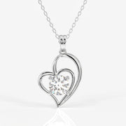 Round Cut Lab Grown Diamond Fashion 14K Gold Pendant