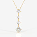 Round Cut Lab Grown Diamond Fashion 18K Gold Pendant
