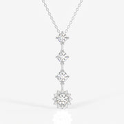 Round Cut Lab Grown Diamond Fashion 18K Gold Pendant