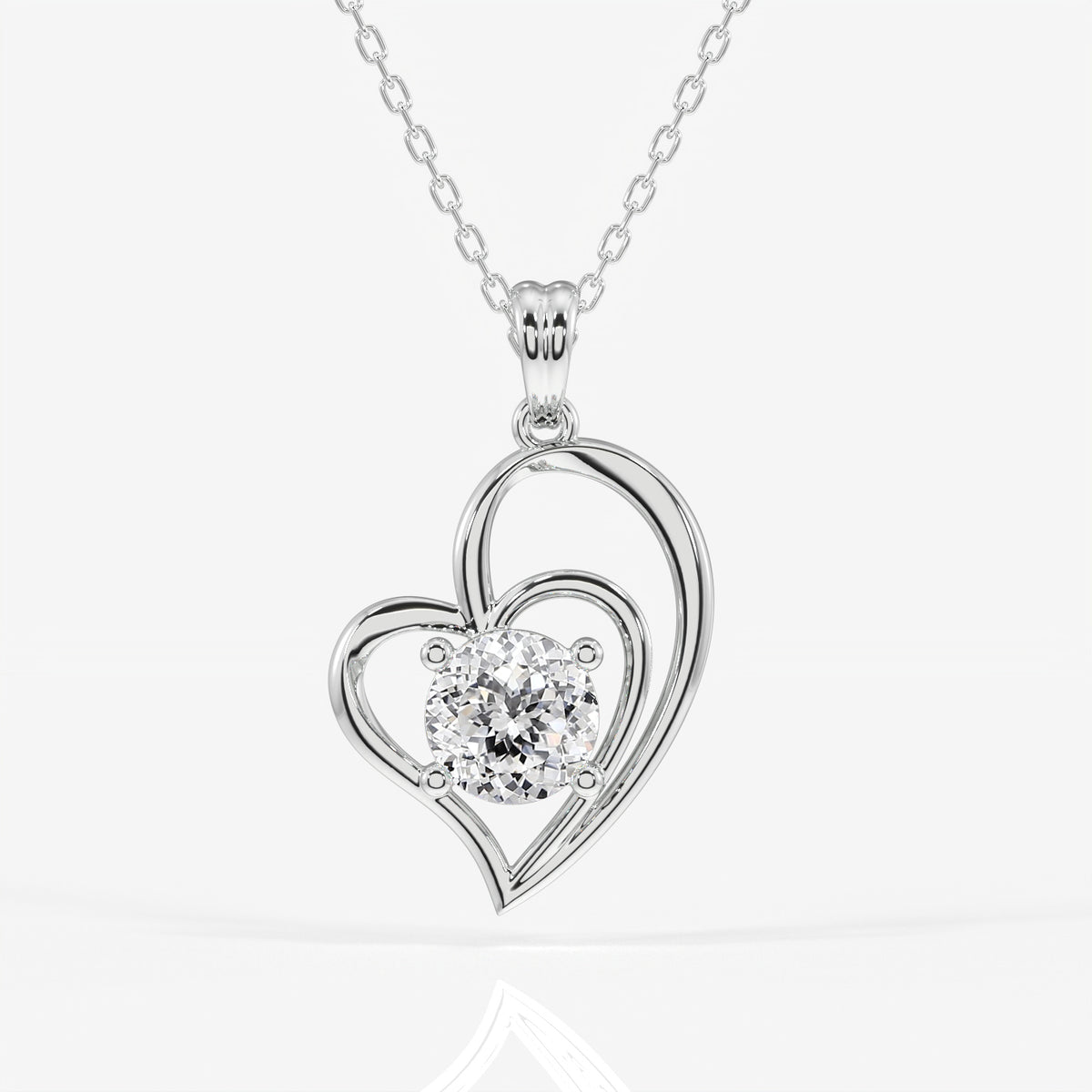 Portuguese Cut Moissanite Diamond Fashion 18k Gold Pendant