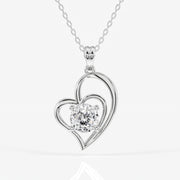 Portuguese Cut Moissanite Diamond Fashion Sterling Silver Pendant
