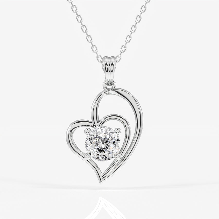 Portuguese Cut Lab Grown Diamond Fashion 18k Gold Pendant