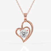 Portuguese Cut Moissanite Diamond Fashion 18k Gold Pendant