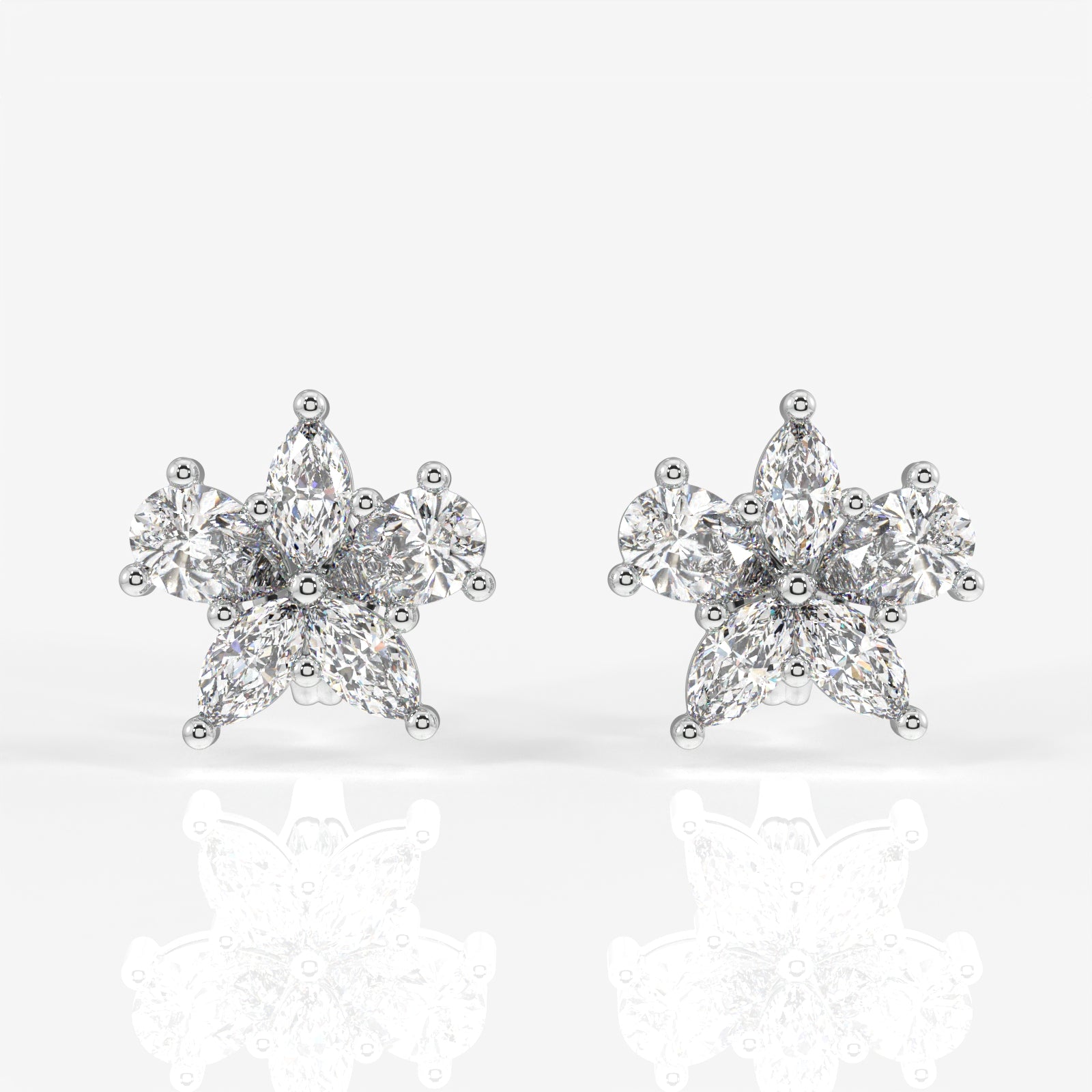 Pear & MarquiseCut Lab Grown Diamond Stud 14k Gold Earrings