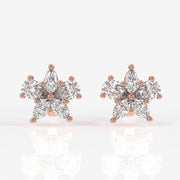 Pear & MarquiseCut Lab Grown Diamond Stud 14k Gold Earrings