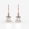 Pear Cut Lab Grown Diamond Dangle 18k Gold Earrings
