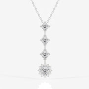 Portuguese Cut Lab Grown Diamond Fashion 18K Gold Pendant