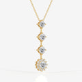 Portuguese Cut Lab Grown Diamond Fashion 18K Gold Pendant