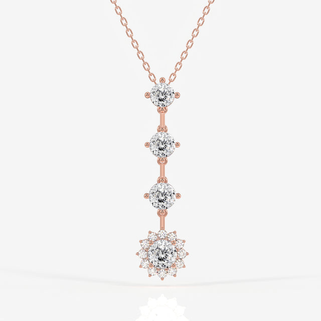 Lavinia Noor Portuguese Cut Moissanite Diamond Fashion Sterling Silver Pendant