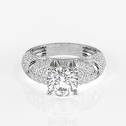 Round Cut Lab Grown Diamond Cocktail 9K Gold Rings
