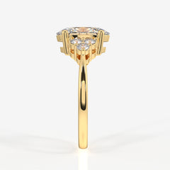 Oval Cut Moissanite Diamond Engagement 14K Gold Ring