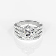 Portuguese Cut Lab Grown Diamond Cocktail 14K Gold Ring