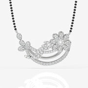 Round Cut Lab Grown Diamond Women's 14K Gold Mangalsutra