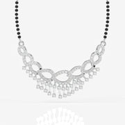 Round Cut Lab Grown Diamond Women's 14K Gold Mangalsutra