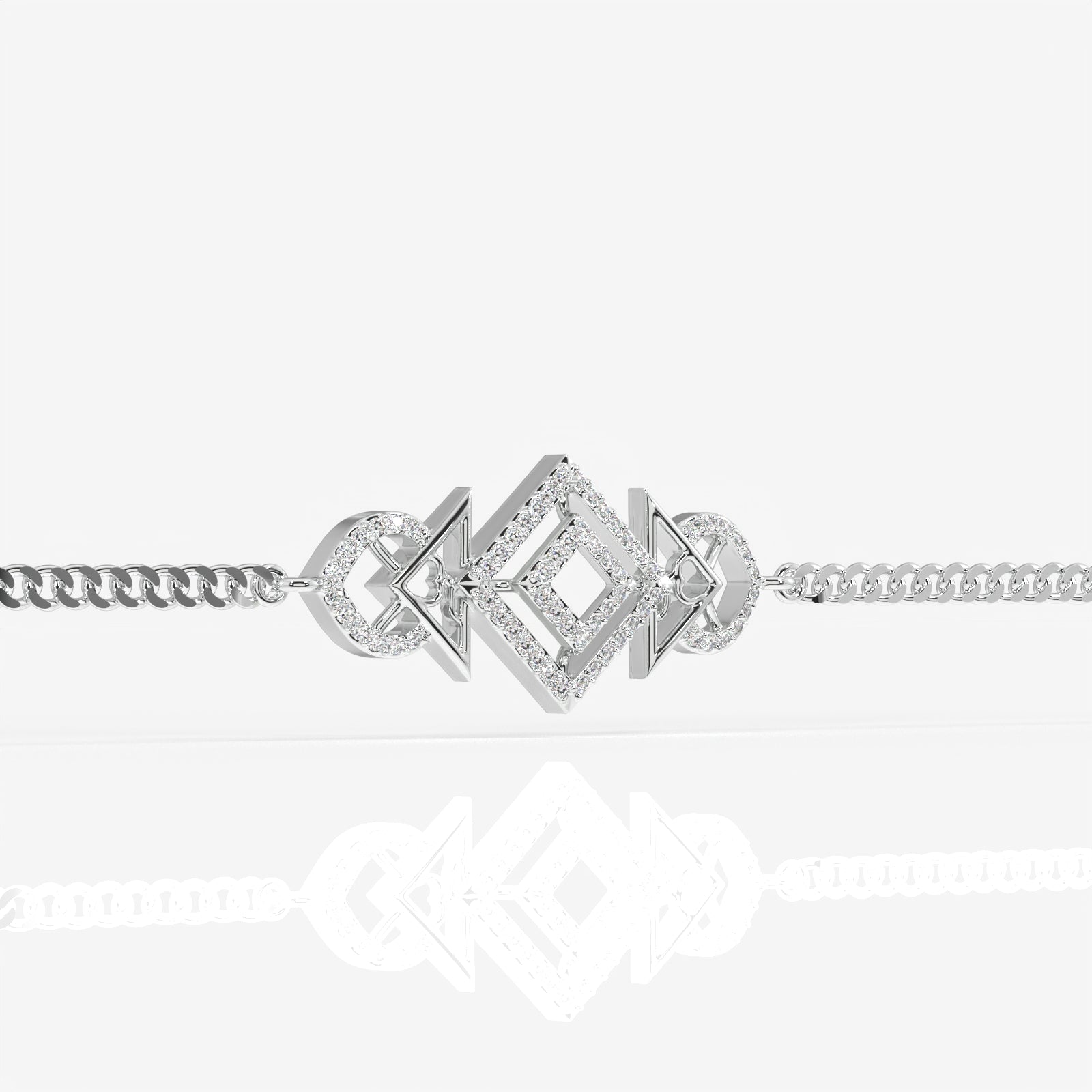 Trikonya Sterling Silver Men's Bracelet