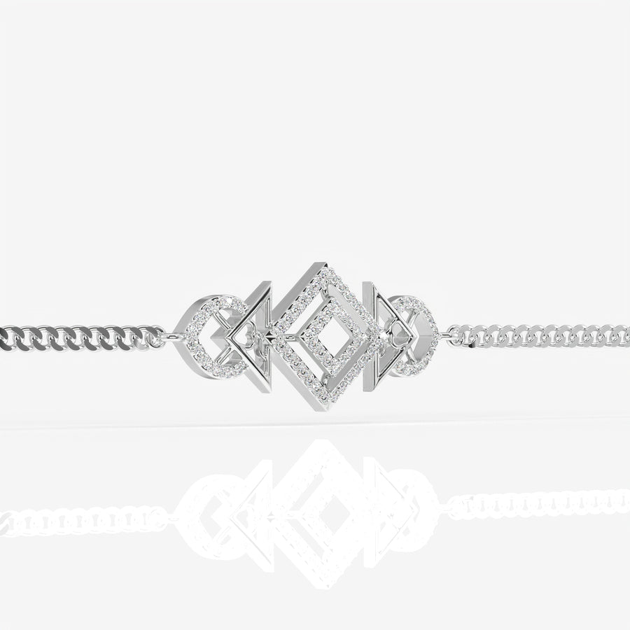 Trikonya Sterling Silver Men's Bracelet