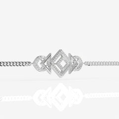 Trikonya Sterling Silver Rakhi