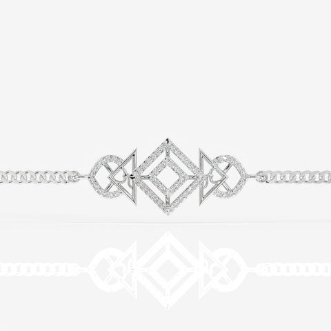 Trikonya Sterling Silver Men's Bracelet