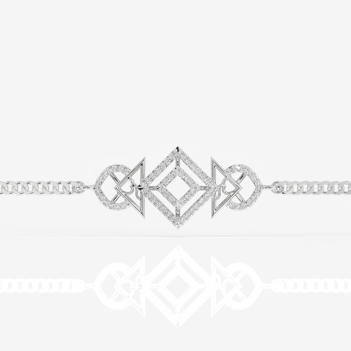 Trikonya Sterling Silver Men's Bracelet