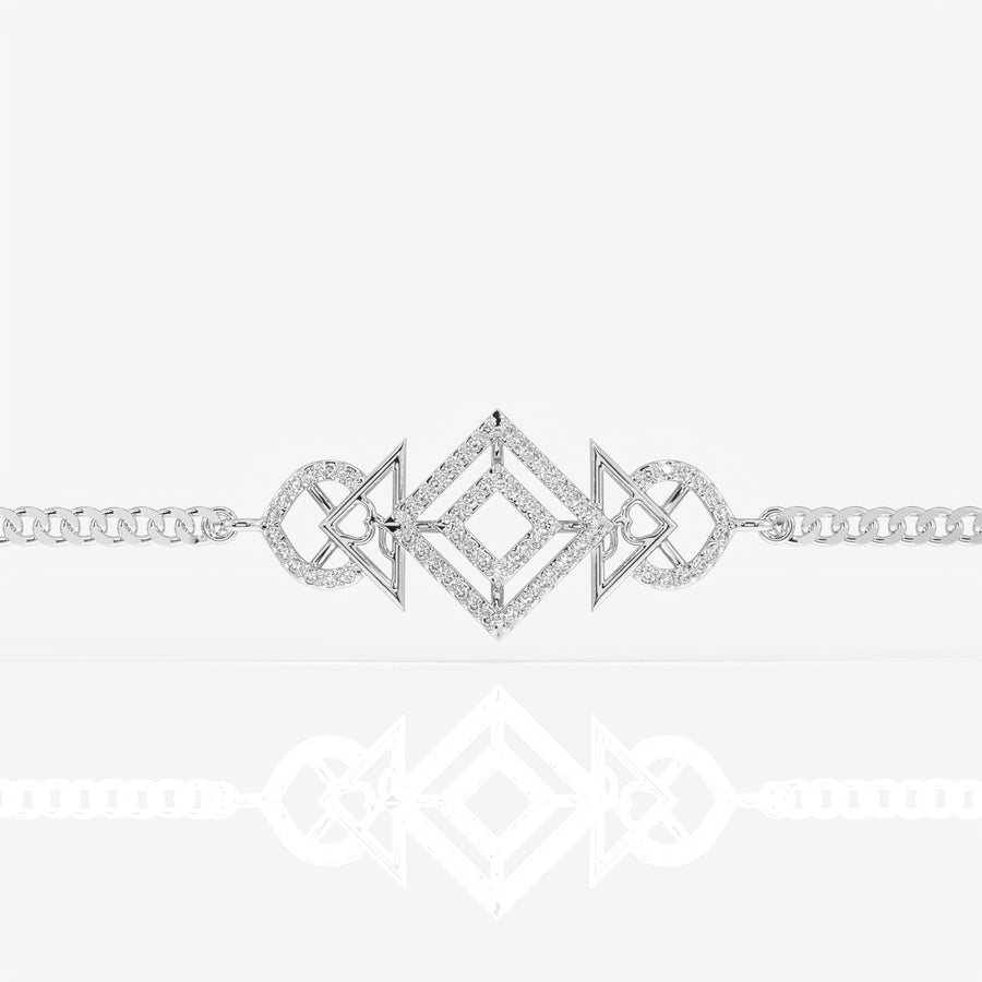 Trikonya Sterling Silver Men's Bracelet