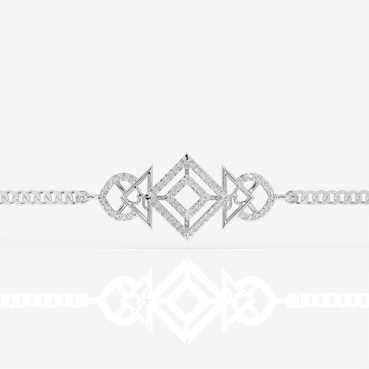 Trikonya Sterling Silver Rakhi