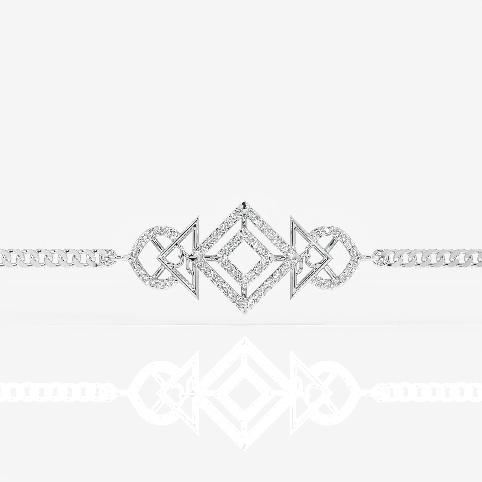 Trikonya Sterling Silver Men's Bracelet