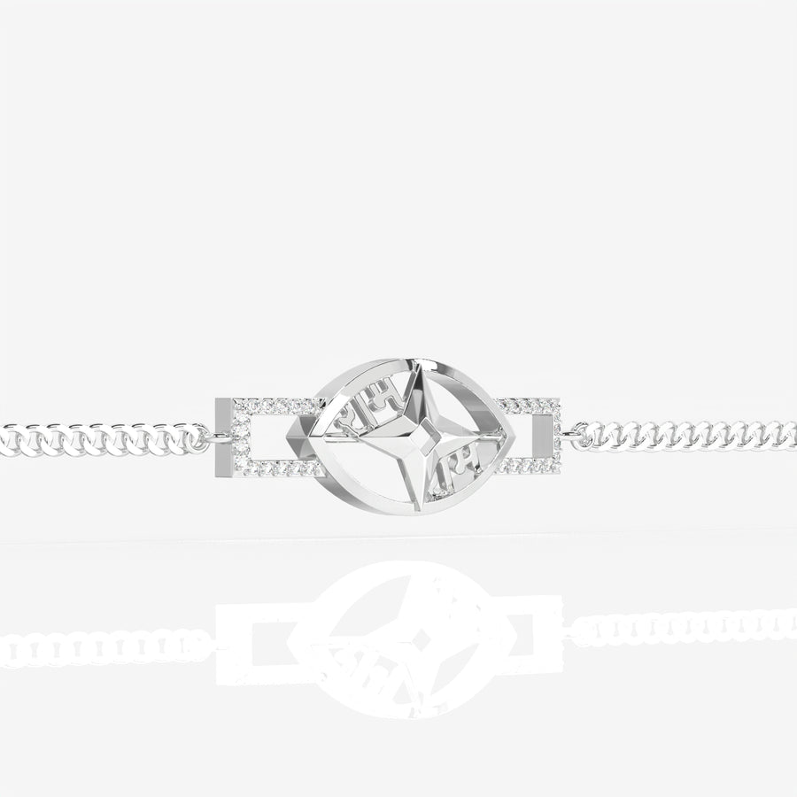 Ramojwala Sterling Silver Men's Bracelet