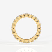 Asscher Cut Moissanite Diamond Eternity Band Sterling Silver Ring