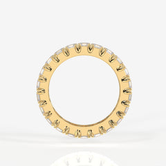 Asscher Cut Lab Grown Diamond Eternity Band 14K Gold Ring