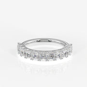 Asscher Cut Moissanite Diamond Wedding Band 14K Gold Ring