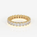 Cushion Cut Lab Grown Diamond Eternity Band 14K Gold Ring