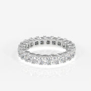 Cushion Cut Lab Grown Diamond Eternity Band 14K Gold Ring