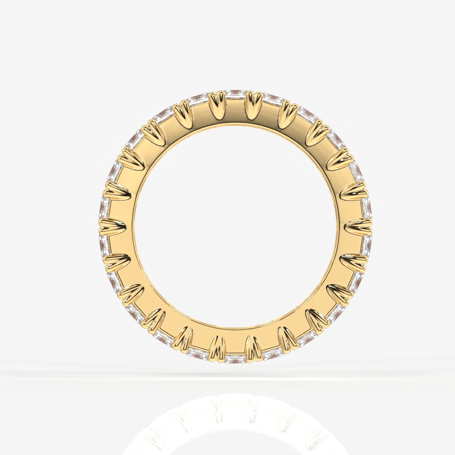 Princess Cut Lab Grown Diamond Eternity Band 14K Gold Ring