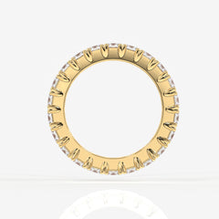 Princess Cut Lab Grown Diamond Eternity Band 14K Gold Ring