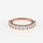Princess Cut Lab Grown Diamond Wedding Band 9K Gold Ring