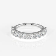 Princess Cut Lab Grown Diamond Wedding Band 9K Gold Ring