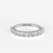 Cushion Cut Lab Grown Diamond Wedding Band 14K Gold Ring