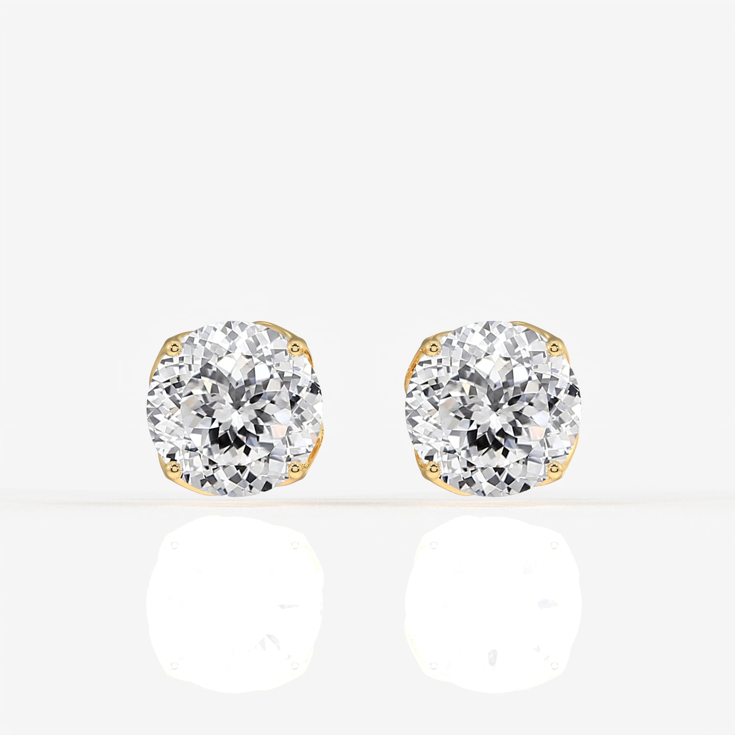 Portuguese Cut Moissanite Diamond Twisted Certified Stud Sterling Silver Earrings