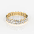 Oval Cut Moissanite Diamond Eternity 18k Gold Band Ring