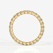 Emerald Cut Lab Grown Diamond Eternity 14k Gold Band Ring