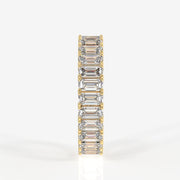Emerald Cut Lab Grown Diamond Eternity 14k Gold Band Ring