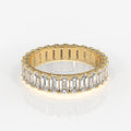 Emerald Cut Lab Grown Diamond Eternity 14k Gold Band Ring