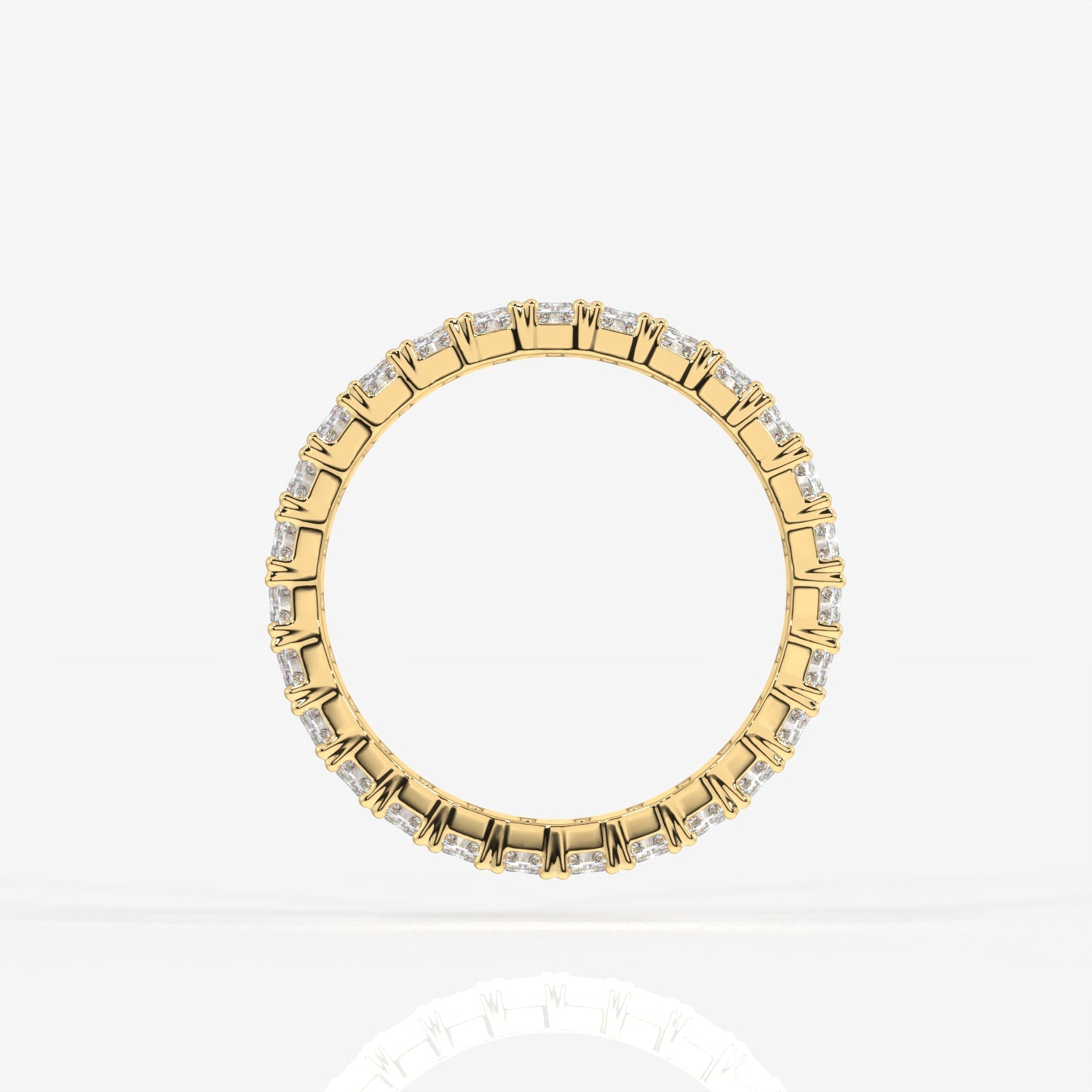 Radiant Cut Lab Grown Diamond Eternity Band 14K Gold Ring