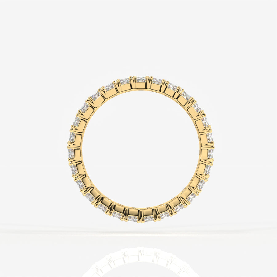 Radiant Cut Lab Grown Diamond Eternity Band 14K Gold Ring