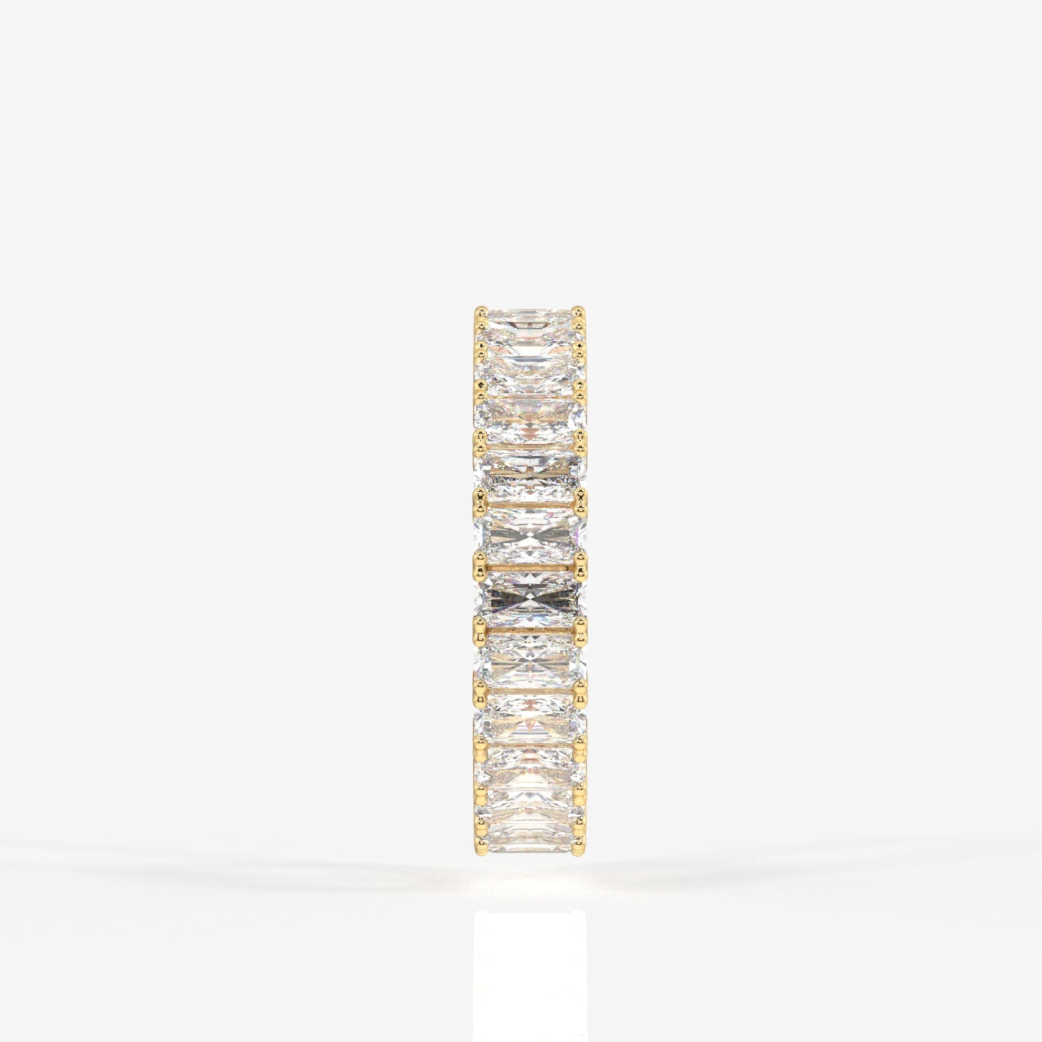 Radiant Cut Lab Grown Diamond Eternity Band 14K Gold Ring