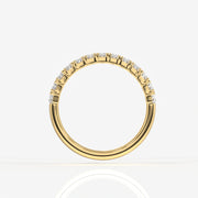 Radiant Cut Moissanite Diamond Wedding Band 14K Gold Ring